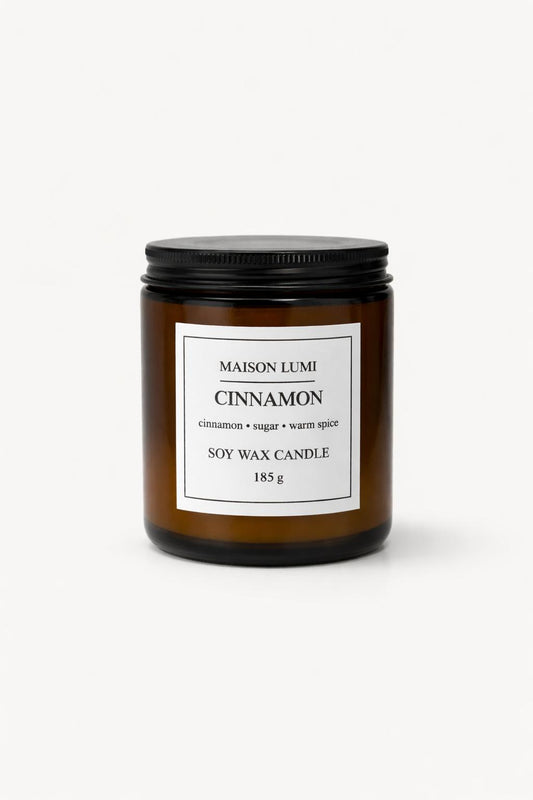 Cinnamon Kokulu Soya Mum – Sıcak & Baharatlı Tarçın