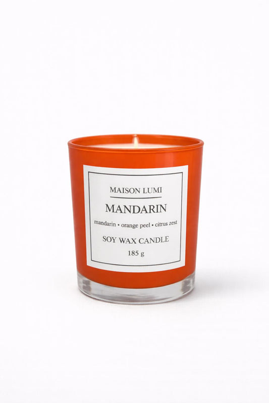 Mandarin Premium Soya Mumu – El Yapımı Doğal Mum