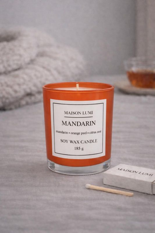Mandarin Premium Soya Mumu – El Yapımı Doğal Mum