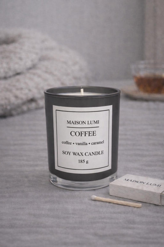 Kahve Kokulu Doğal Soya Mum | Sıcak & Gurme Koku