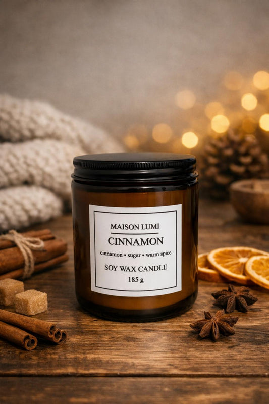 Cinnamon Kokulu Soya Mum – Sıcak & Baharatlı Tarçın