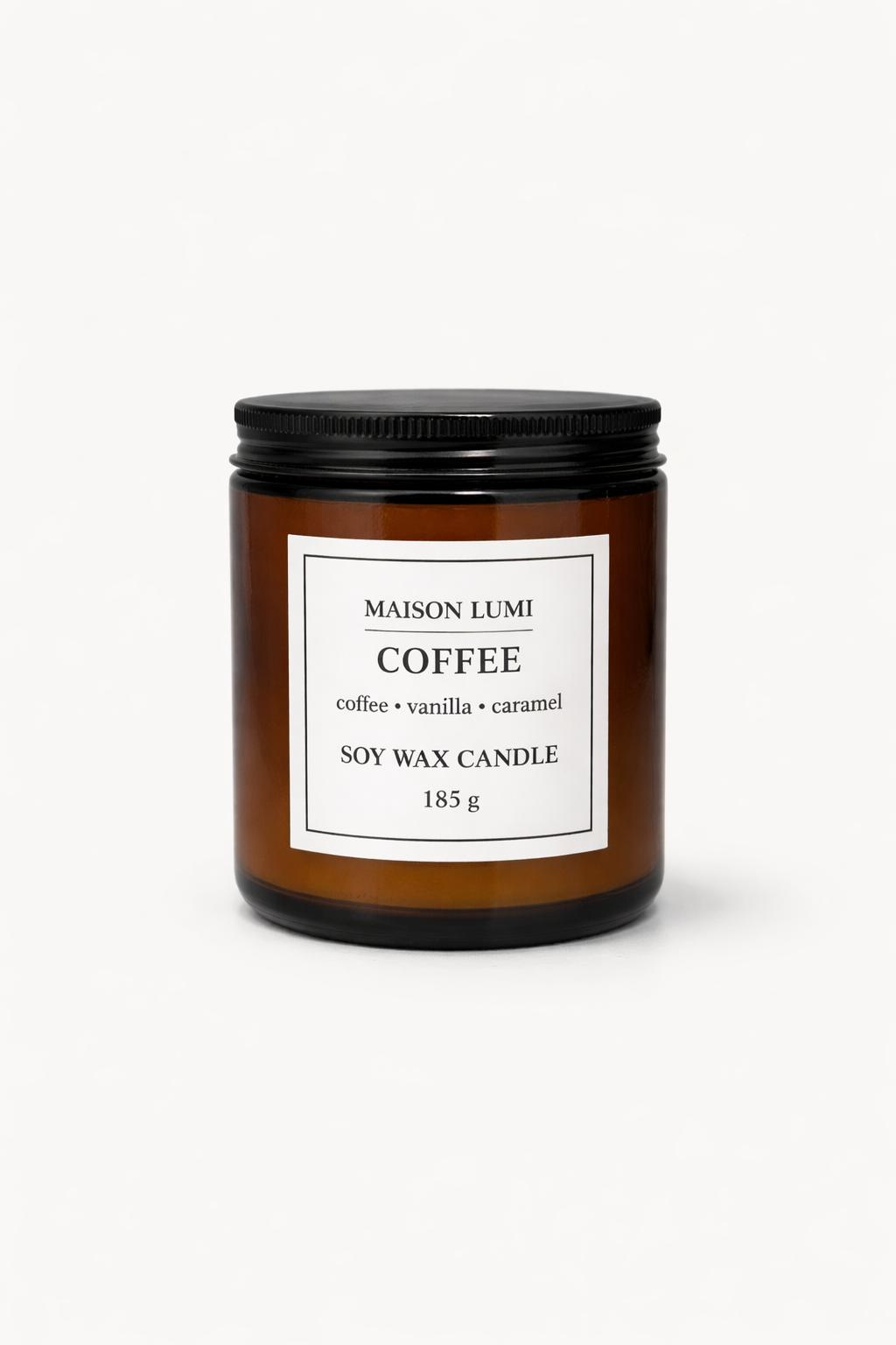 Coffee Kokulu Soya Mum – Kahve, Vanilya & Karamel Notalı