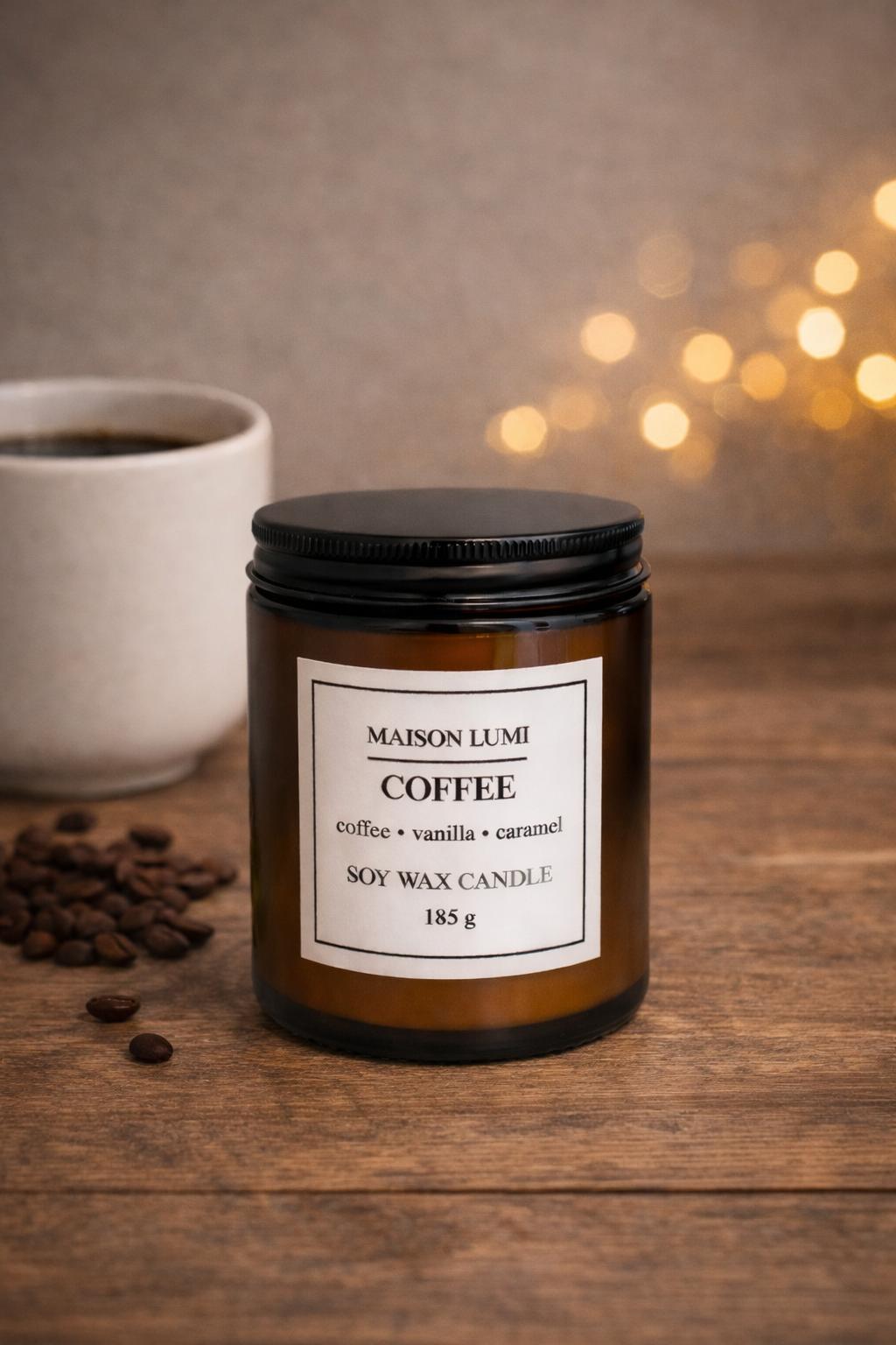 Coffee Kokulu Soya Mum – Kahve, Vanilya & Karamel Notalı